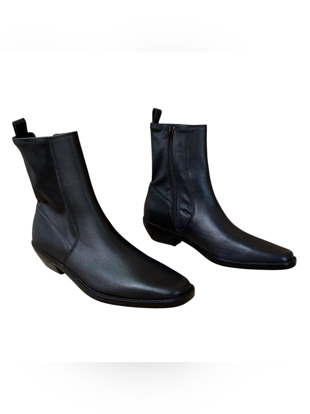 NWOTS MADEWELL Idris Black Leather Glove Ankle Boots